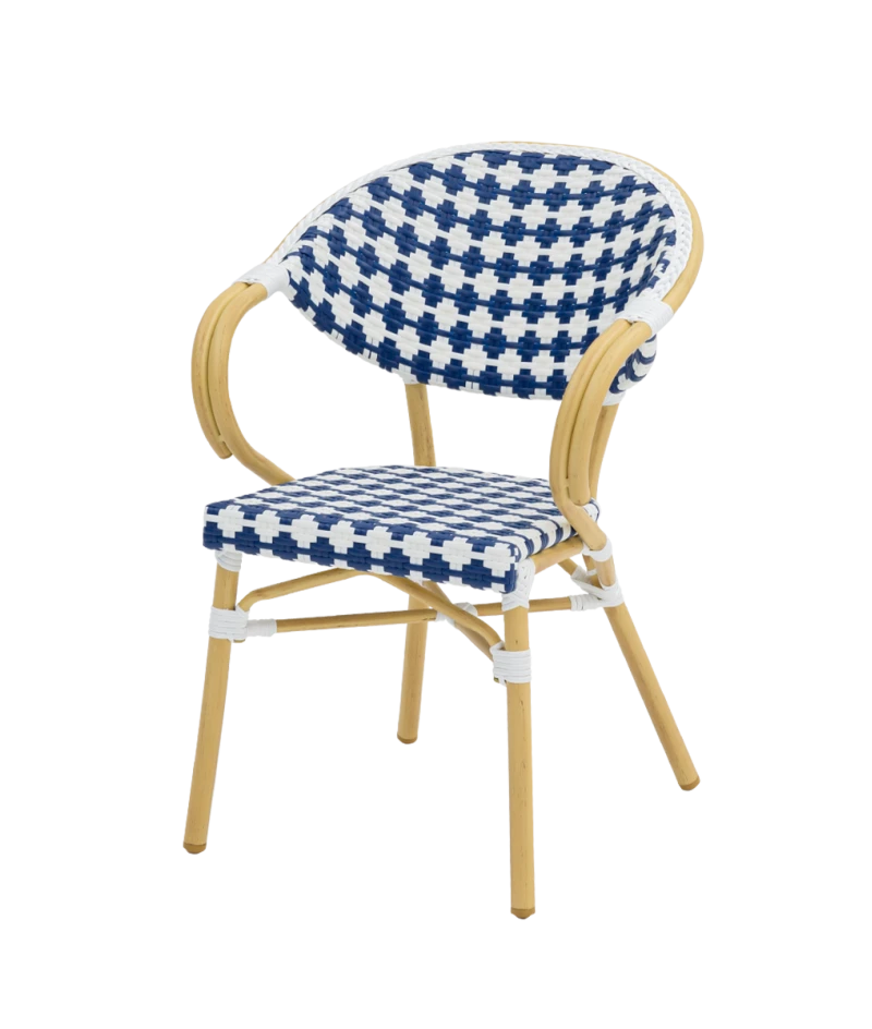 Lauko kėdė Camillo TRT.0308 – mėlyna ir balta