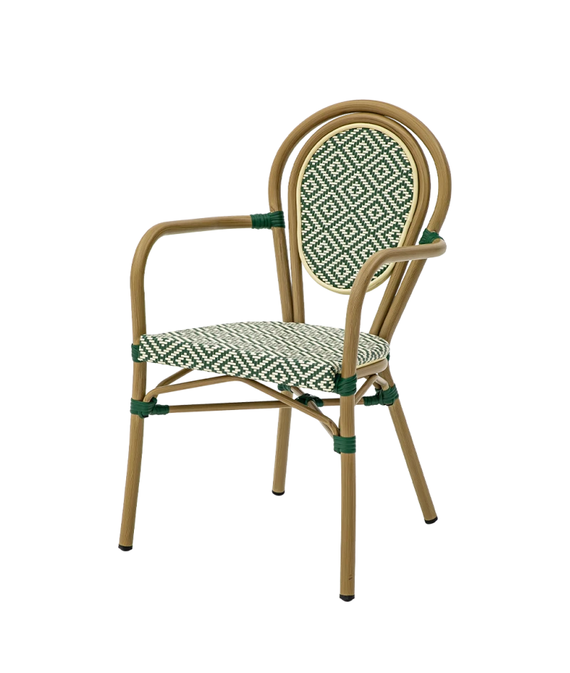 Lauko kėdė Riccardo Arm TRT.2099 – žalia ir balta